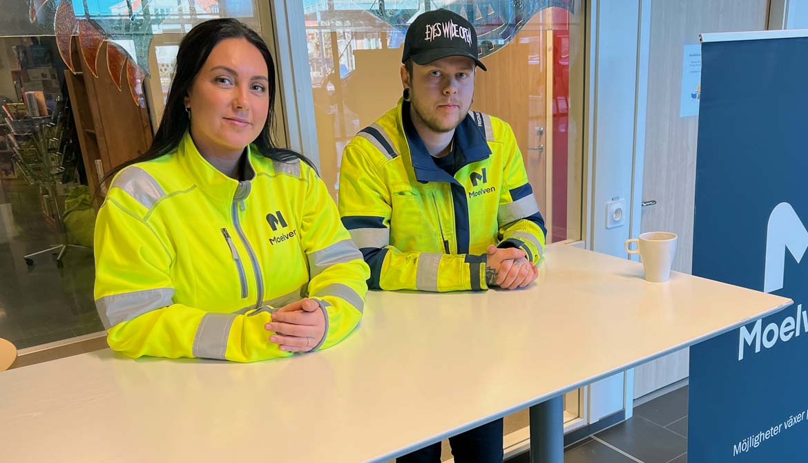 Charlotte Lund och Marcus Sörensson berättade om Moelvens verksamhet i Kil och vilka olika yrken som finns på arbetsplatsen.
